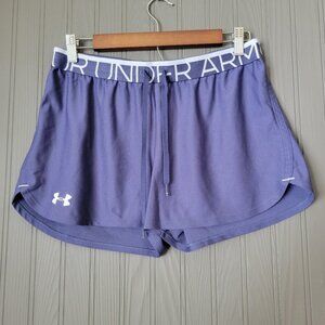 Under Armour Small Purple Athletic Running Shorts with Logo Waistband